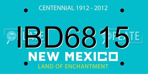 IBD6815 New Mexico License Plate