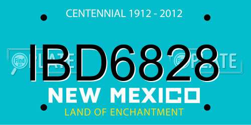 IBD6828 New Mexico License Plate