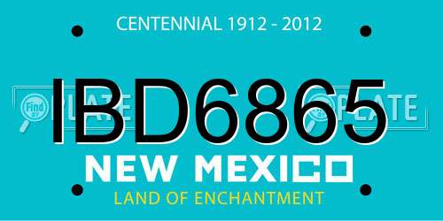 IBD6865 New Mexico License Plate