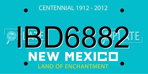 IBD6882 New Mexico License Plate