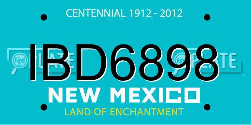 IBD6898 New Mexico License Plate