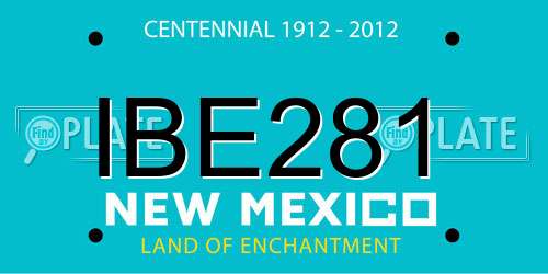 IBE281 New Mexico License Plate
