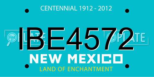 IBE4572 New Mexico License Plate