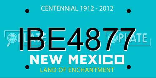 IBE4877 New Mexico License Plate