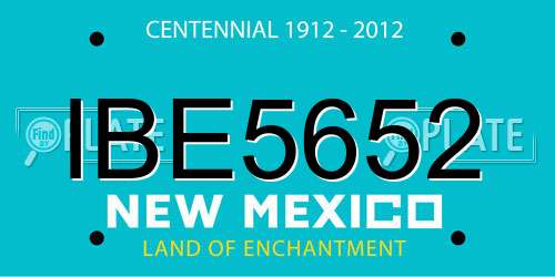 IBE5652 New Mexico License Plate