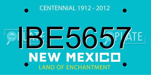 IBE5657 New Mexico License Plate