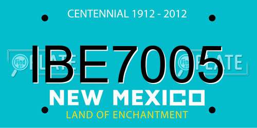 IBE7005 New Mexico License Plate
