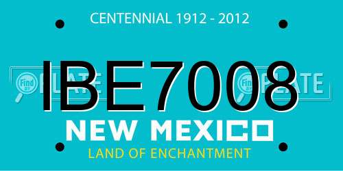 IBE7008 New Mexico License Plate