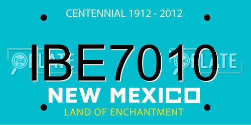 IBE7010 New Mexico License Plate