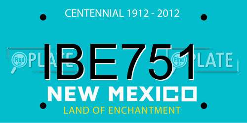 IBE751 New Mexico License Plate