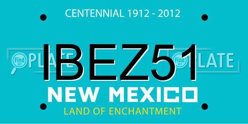 IBEZ51 New Mexico License Plate