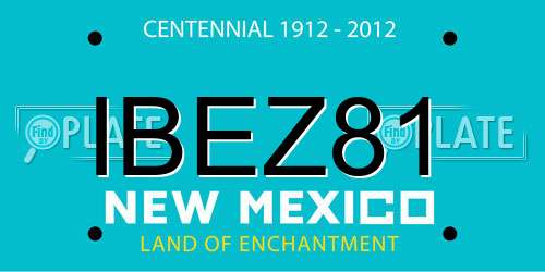 IBEZ81 New Mexico License Plate