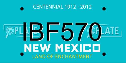 IBF570 New Mexico License Plate