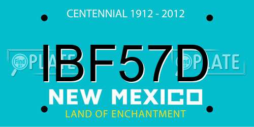 IBF57D New Mexico License Plate