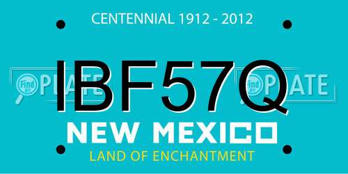 IBF57Q New Mexico License Plate