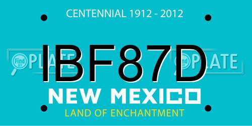 IBF87D New Mexico License Plate