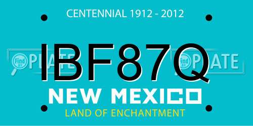 IBF87Q New Mexico License Plate