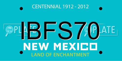 IBFS70 New Mexico License Plate