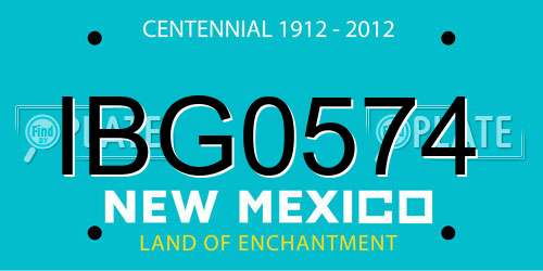 IBG0574 New Mexico License Plate