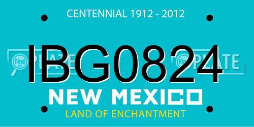 IBG0824 New Mexico License Plate