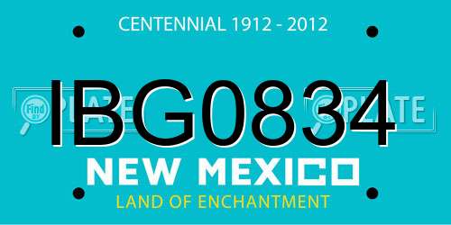IBG0834 New Mexico License Plate