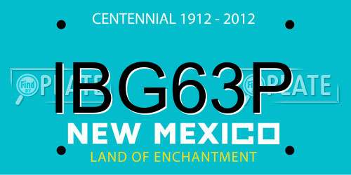 IBG63P New Mexico License Plate