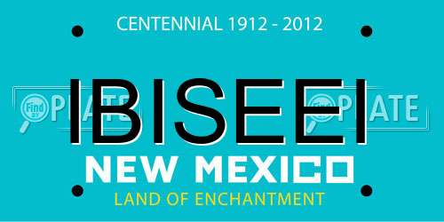 IBISEEI New Mexico License Plate