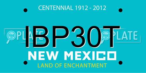 IBP30T New Mexico License Plate