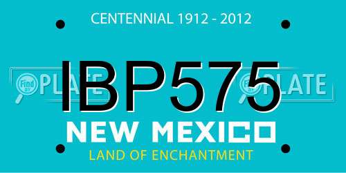 IBP575 New Mexico License Plate