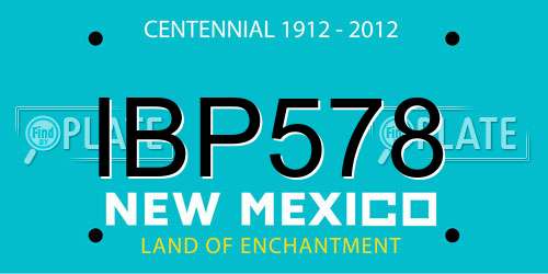 IBP578 New Mexico License Plate