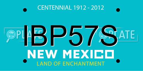 IBP57S New Mexico License Plate