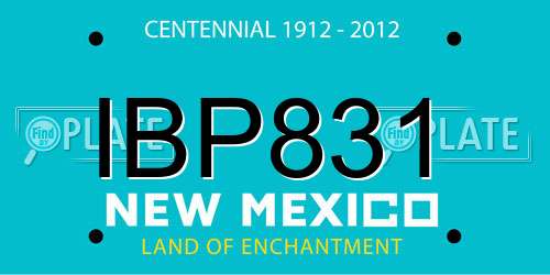 IBP831 New Mexico License Plate