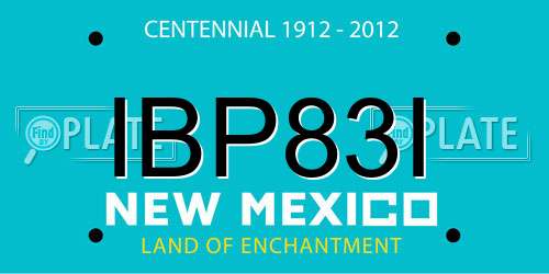 IBP83I New Mexico License Plate