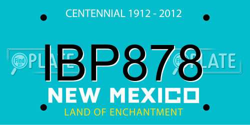 IBP878 New Mexico License Plate
