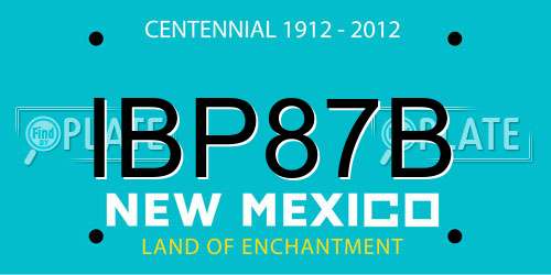 IBP87B New Mexico License Plate
