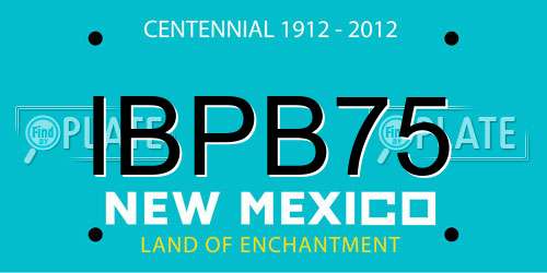 IBPB75 New Mexico License Plate