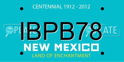 IBPB78 New Mexico License Plate
