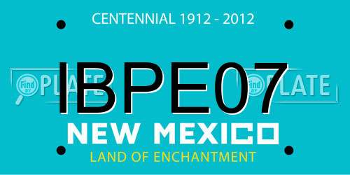 IBPE07 New Mexico License Plate