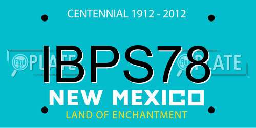 IBPS78 New Mexico License Plate