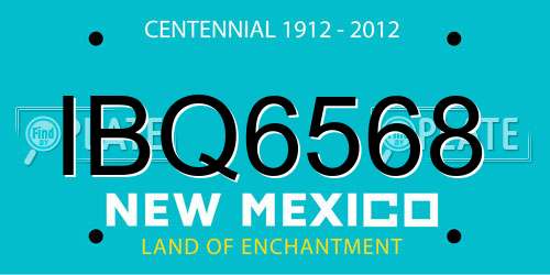 IBQ6568 New Mexico License Plate
