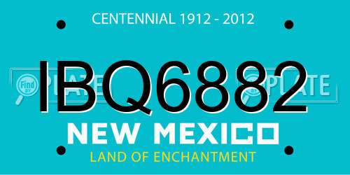 IBQ6882 New Mexico License Plate