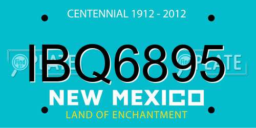 IBQ6895 New Mexico License Plate
