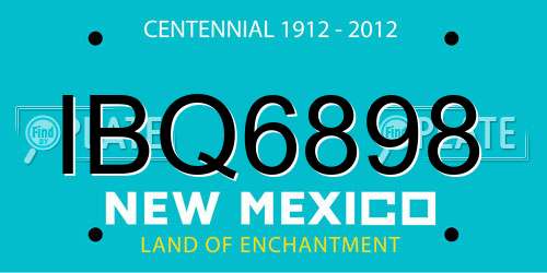 IBQ6898 New Mexico License Plate