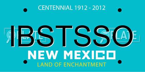 IBSTSSO New Mexico License Plate