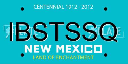 IBSTSSQ New Mexico License Plate