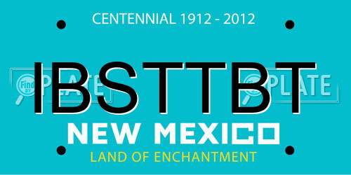 IBSTTBT New Mexico License Plate