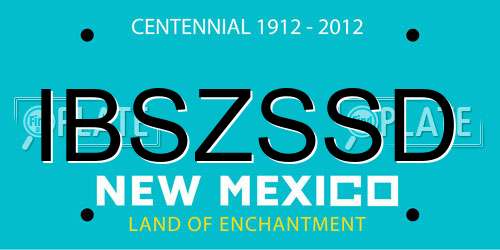IBSZSSD New Mexico License Plate
