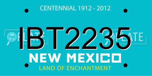 IBT2235 New Mexico License Plate