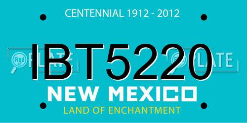 IBT5220 New Mexico License Plate