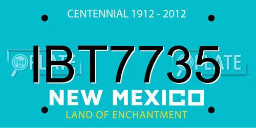 IBT7735 New Mexico License Plate